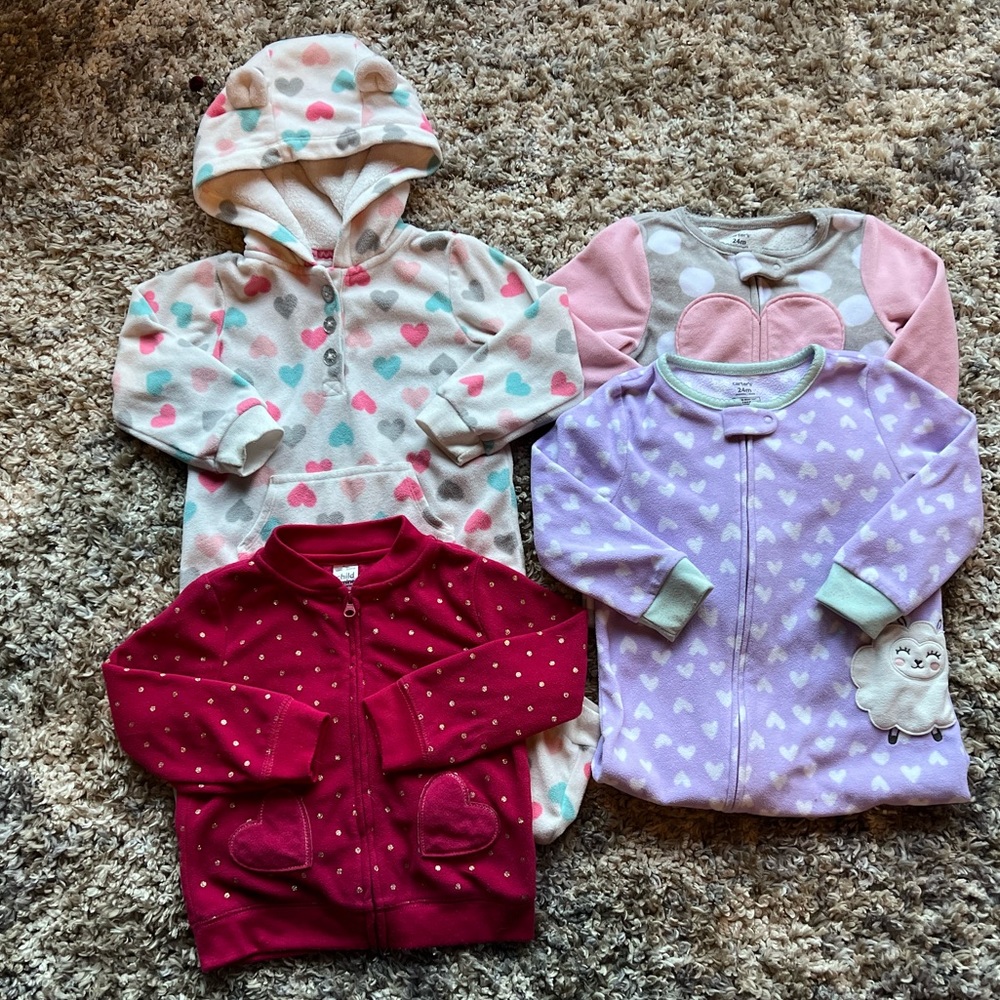 Fleece Heart Lounge Wear 24 Month Bundle